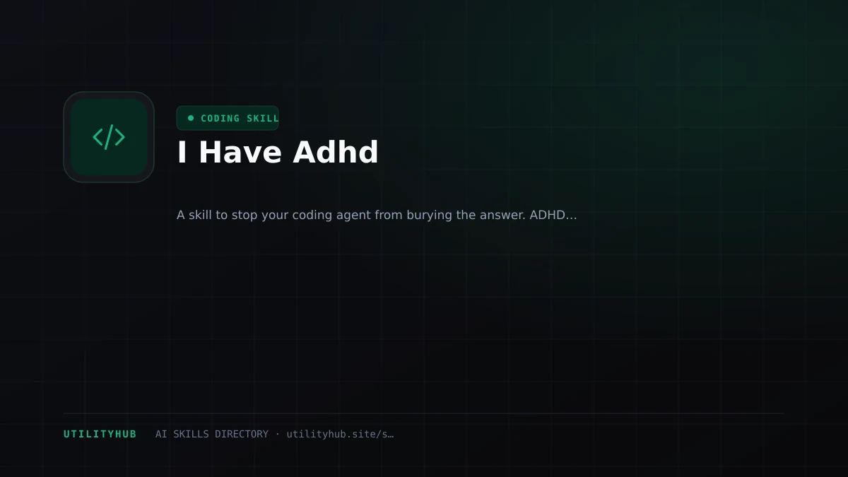 Visual setup and architecture guide for I Have Adhd