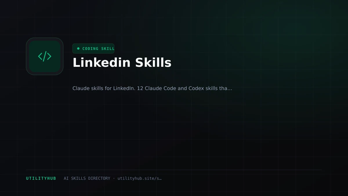 Visual setup and architecture guide for Linkedin Skills