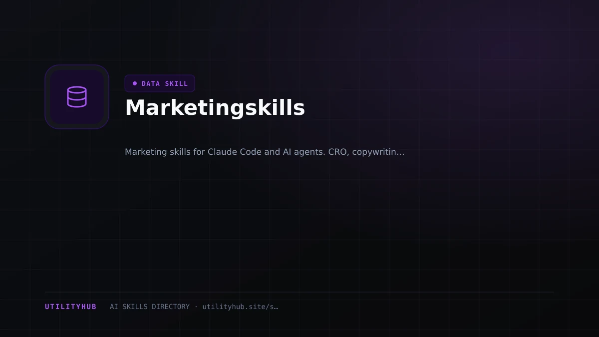 Visual setup and architecture guide for Marketingskills