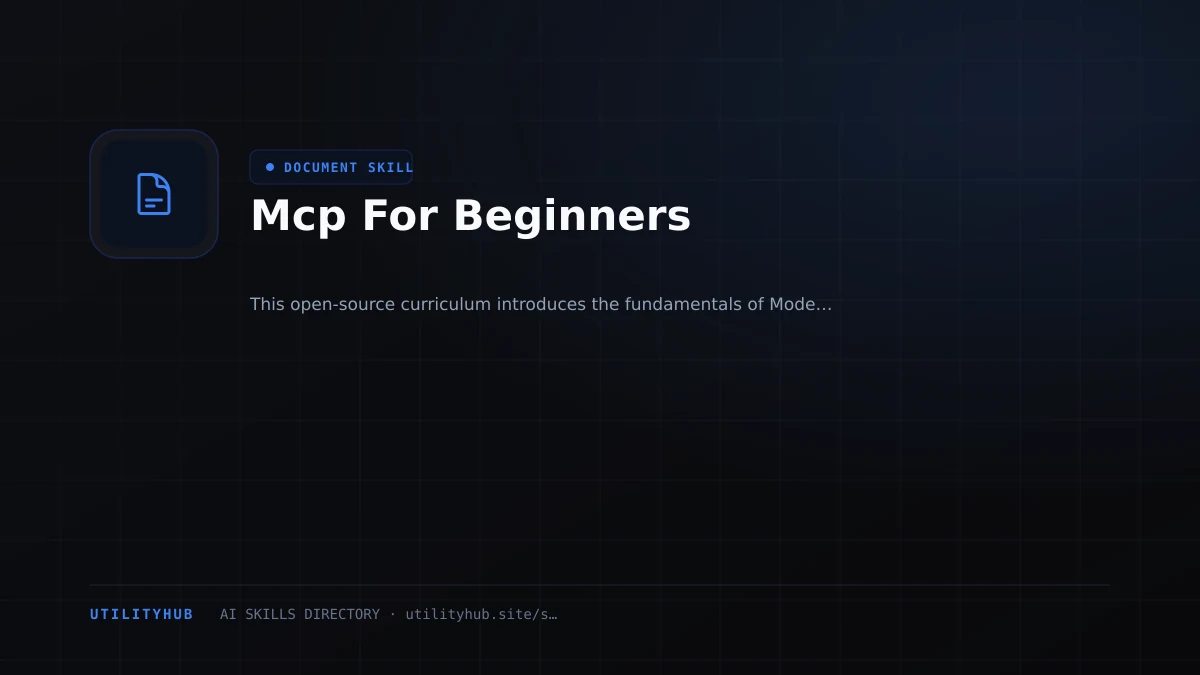 Visual setup and architecture guide for Mcp For Beginners
