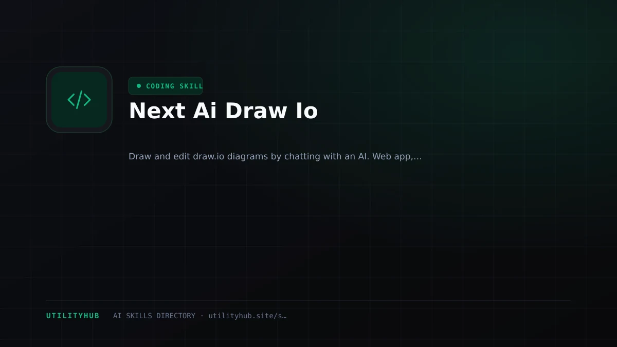 Visual setup and architecture guide for Next Ai Draw Io