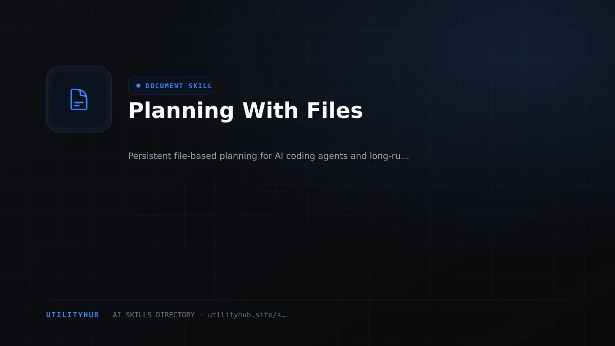 Visual setup and architecture guide for Planning With Files