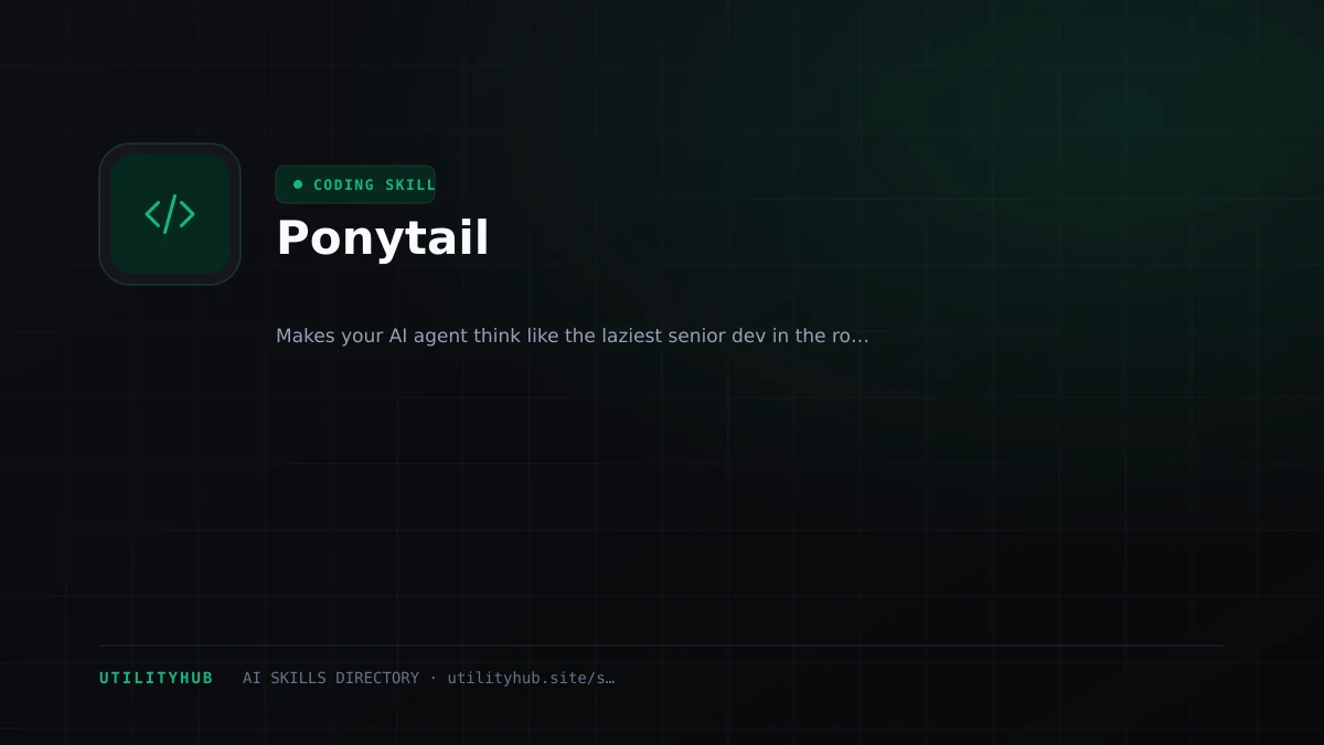 Visual setup and architecture guide for Ponytail