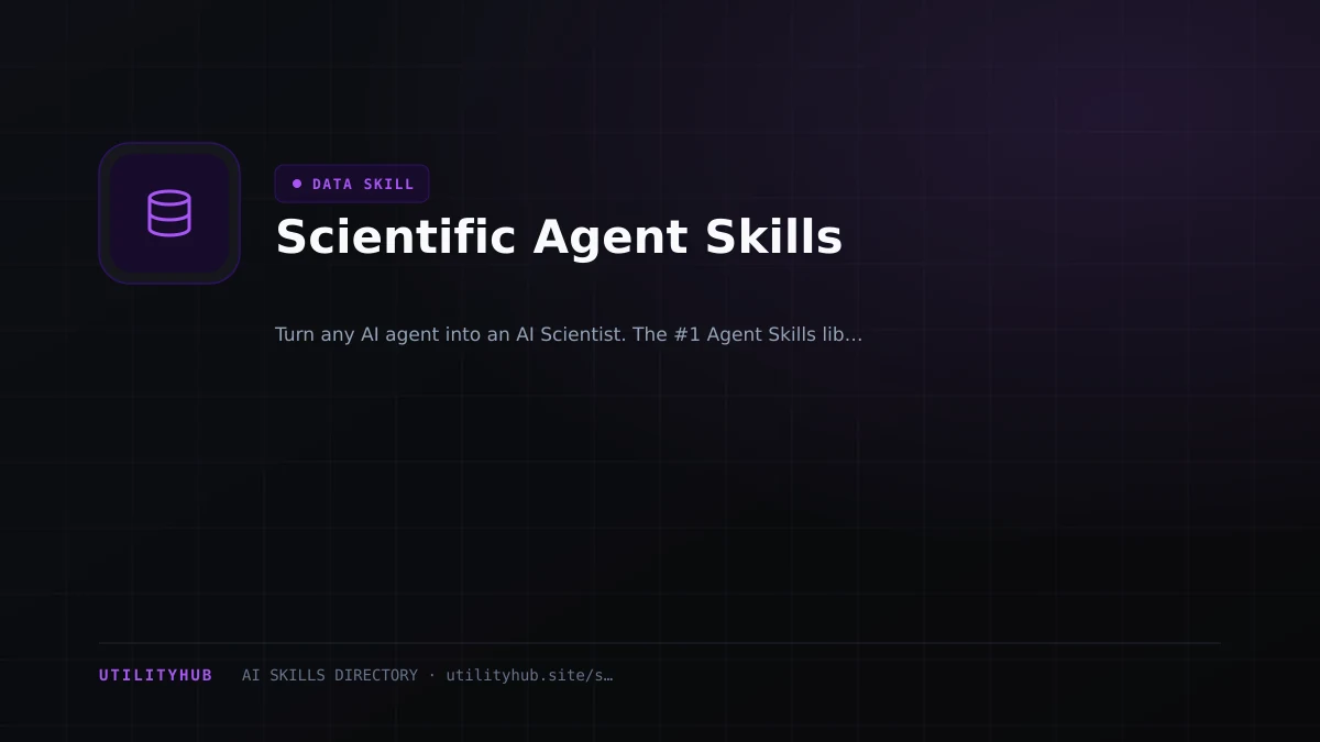 Visual setup and architecture guide for Scientific Agent Skills