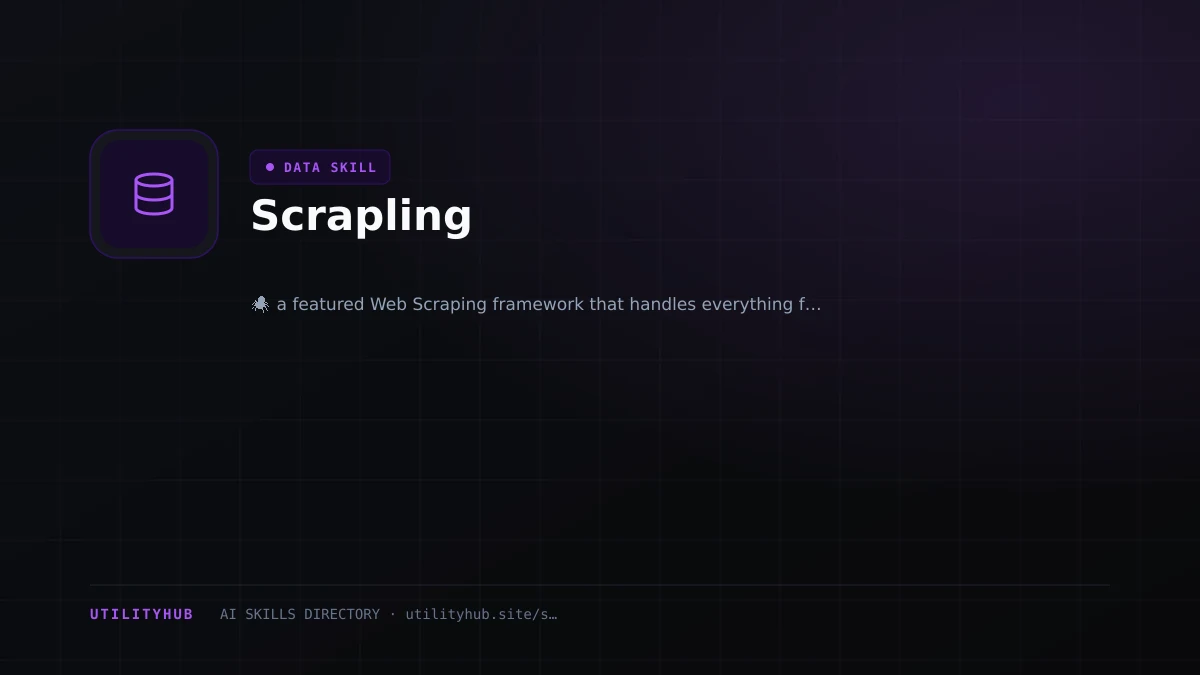 Visual setup and architecture guide for Scrapling