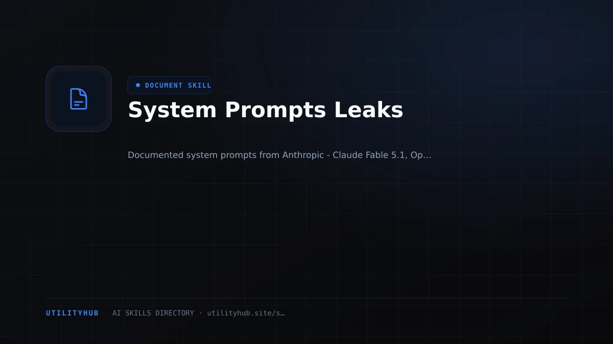 Visual setup and architecture guide for System Prompts Leaks