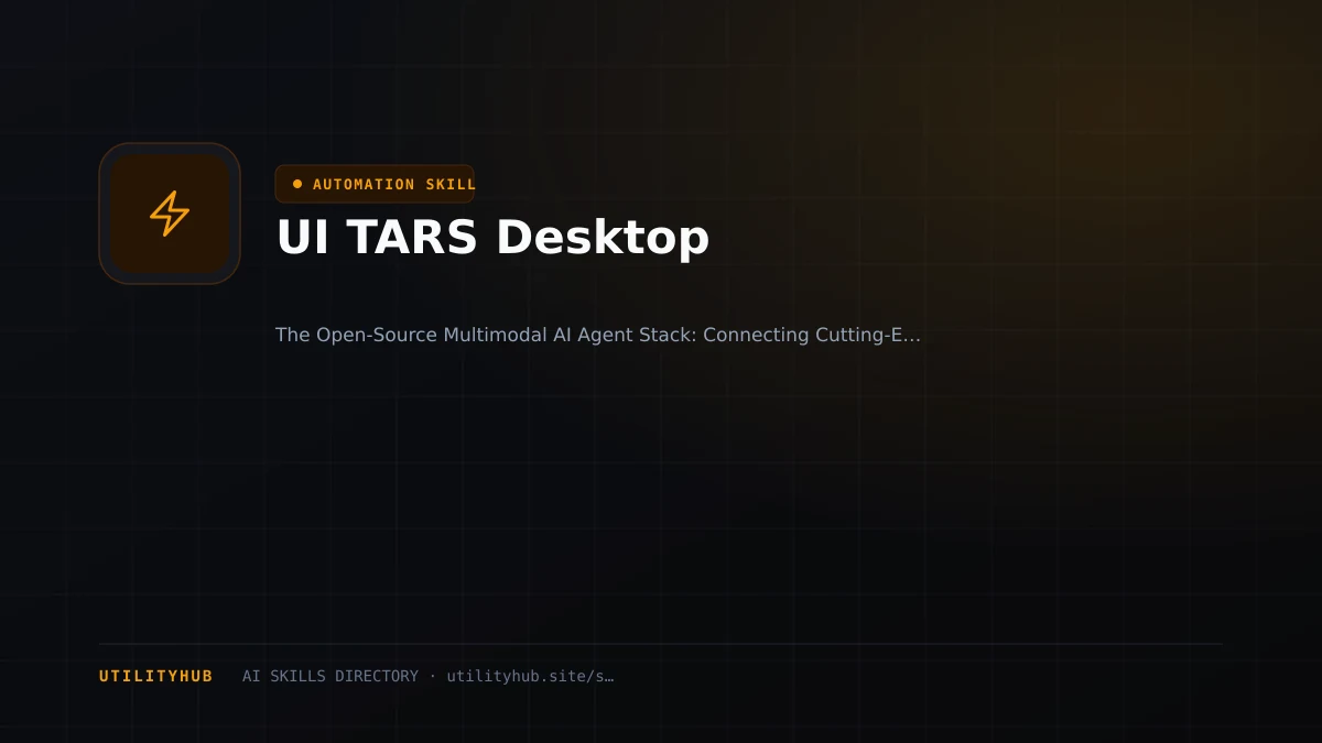 Visual setup and architecture guide for UI TARS Desktop